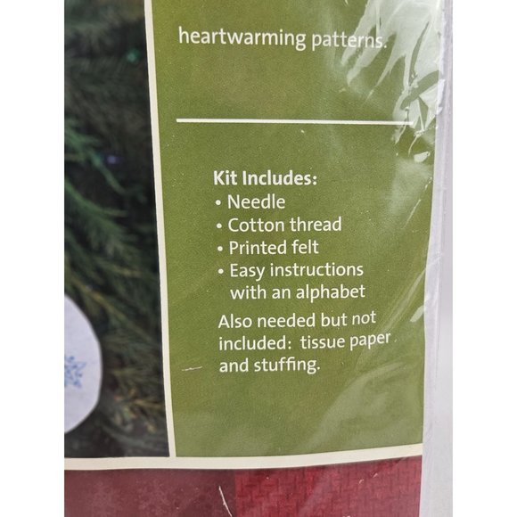 Debbie Mumm Felt Stocking Craft Kit Winter Games Christmas Holiday Blue White - Picture 8 of 9